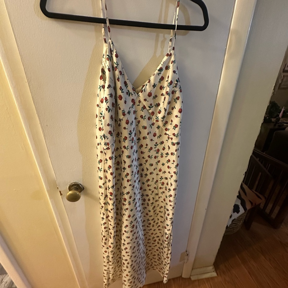 a new day White Floral Midi Dress